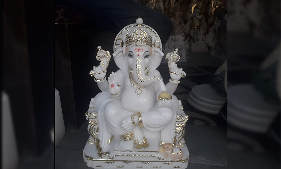 White Marble Ganesha